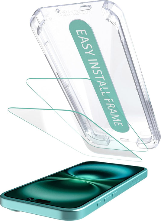 Smartish TS24M Tuff Sheet Dynamic Island Glass Screen Protectors for iPhone 16 (Like New)