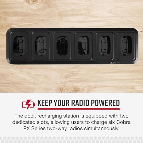 Cobra PX 6-Way Walkie Talkie Charger Dock Station USB Powered for PX650 Series (Like New)