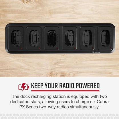 Cobra PX 6-Way Walkie Talkie Charger Dock Station USB Powered for PX650 Series (Like New)