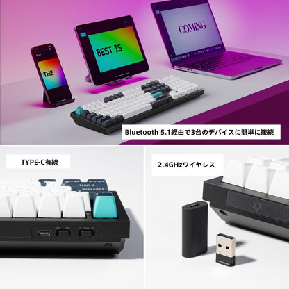 Keychron Q6M-M3 Max Wireless RGB Mechanical Keyboard, Hot-Swap, Aluminum Frame (Used)