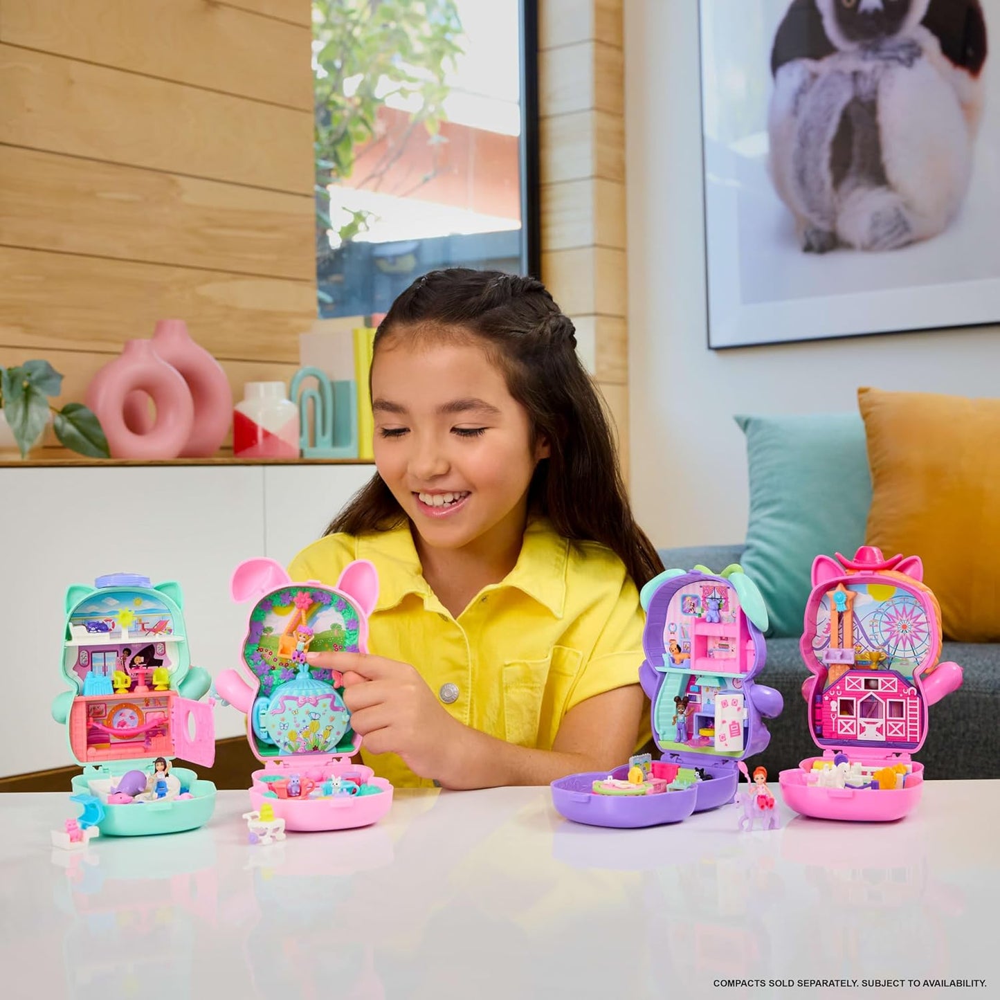 Polly Pocket Jcr37 Dolls and Playset Travel Toy w/ 1 Micro Doll for Kid - 16 pcs (Like New)