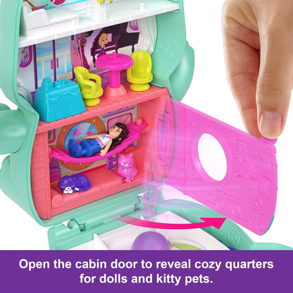 Polly Pocket Jcr37 Dolls and Playset Travel Toy w/ 1 Micro Doll for Kid - 16 pcs (Like New)