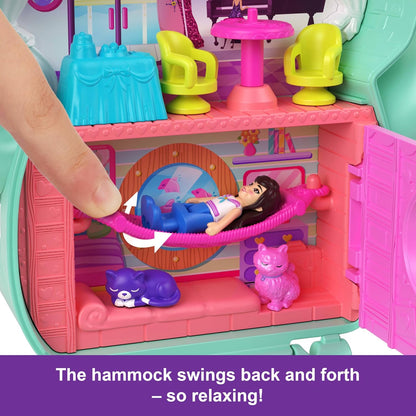 Polly Pocket Jcr37 Dolls and Playset Travel Toy w/ 1 Micro Doll for Kid - 16 pcs (Like New)