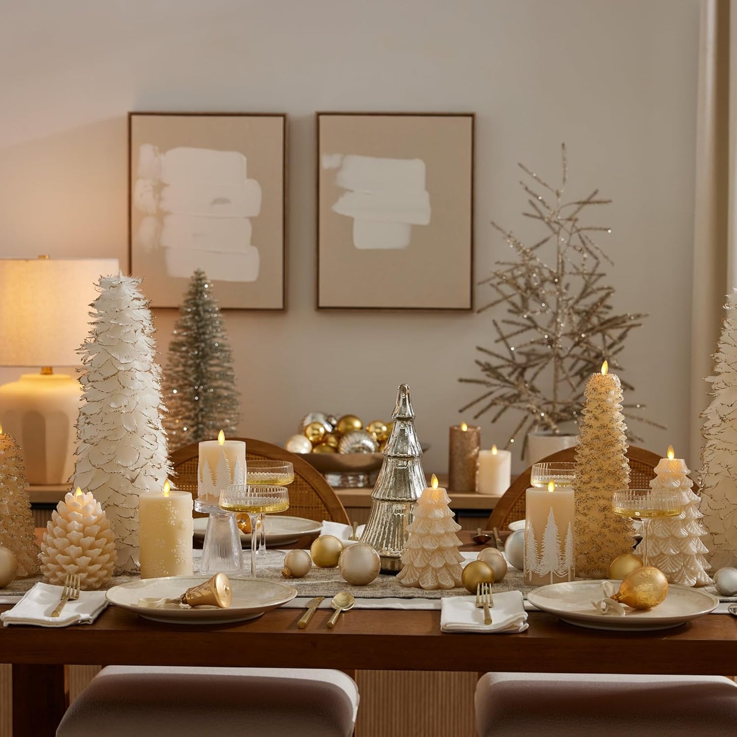 Luminara Flameless Portable Christmas North Tree Indoor LED Candle for Decor (Used)
