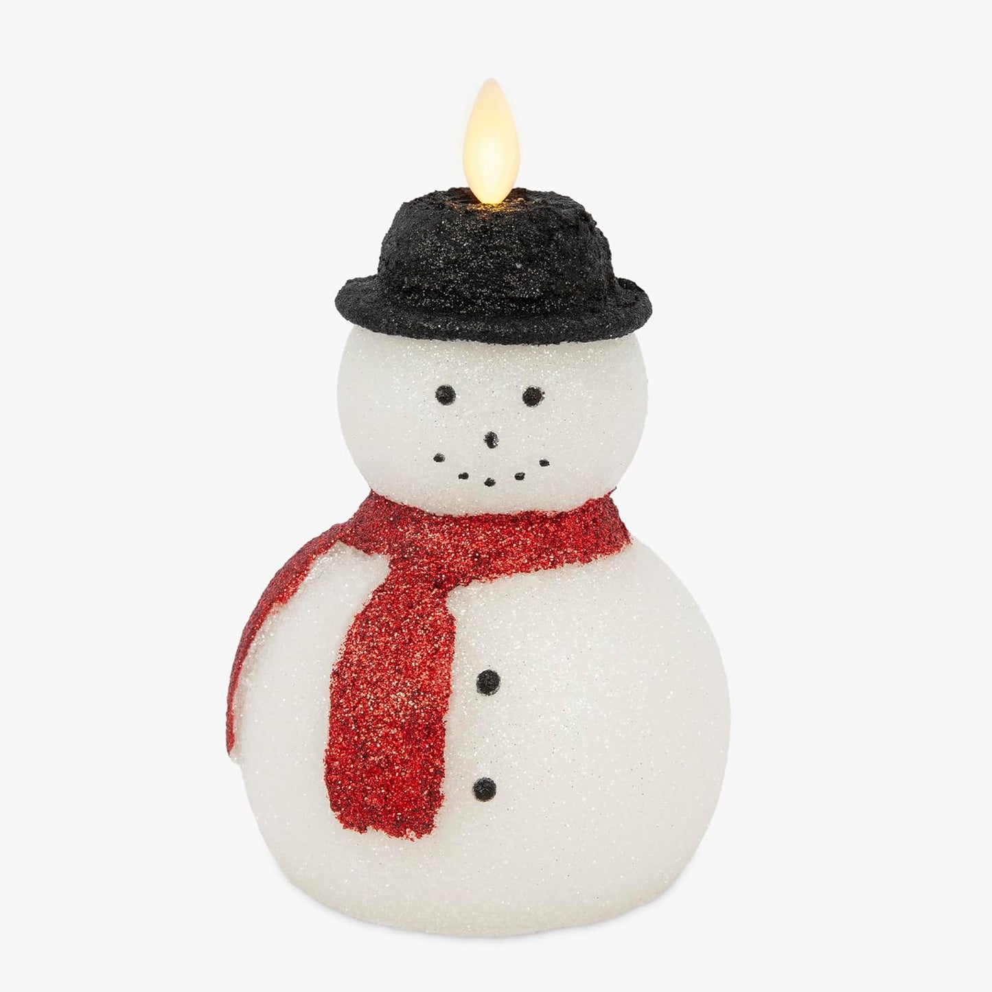 Luminara Flameless Snowman Figural Candle for Christmas Decor - 3.8"x6", White (Like New)