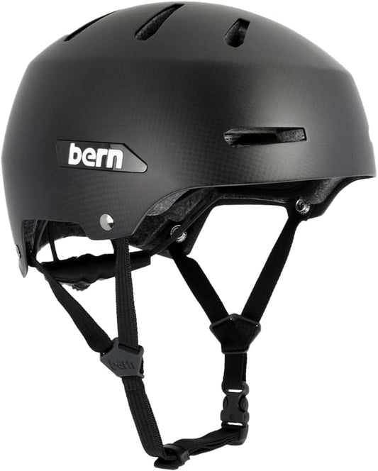 BERN Macon 2.0 Adult Multisport Helmet for Bike, Carbon Semi-Gloss Black, Medium (Like New)