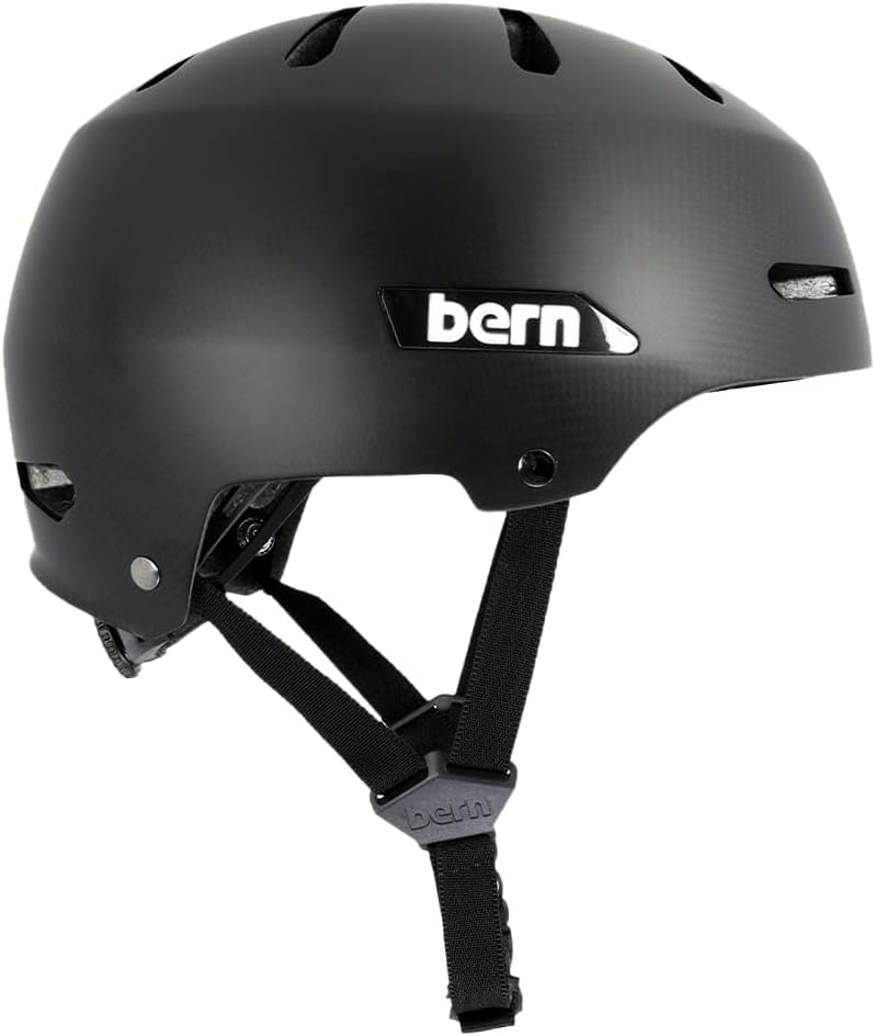 BERN Macon 2.0 Adult Multisport Helmet for Bike, Carbon Semi-Gloss Black, Medium (Like New)