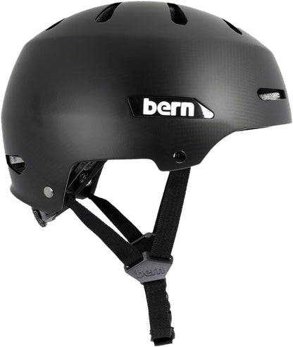 BERN Macon 2.0 Adult Multisport Helmet for Bike, Carbon Semi-Gloss Black, Medium (Like New)