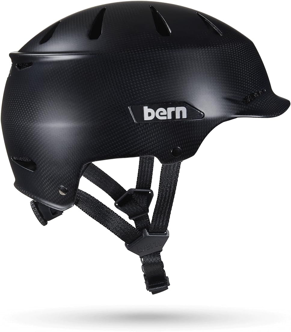 Bern Hendrix Adult Bicycle Helmet for Men/Women, Carbon Semi-Gloss Black - Large (Like New)