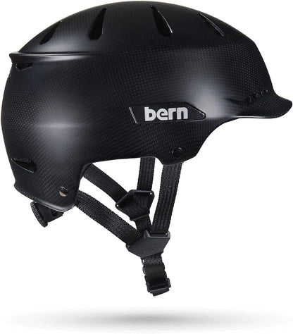 Bern Hendrix Adult Bicycle Helmet for Men/Women, Carbon Semi-Gloss Black - Large (Like New)