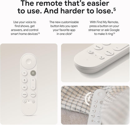 Google TV Streamer 4K Smart Home Control Voice Search Remote, 32 GB - Porcelain (Like New)