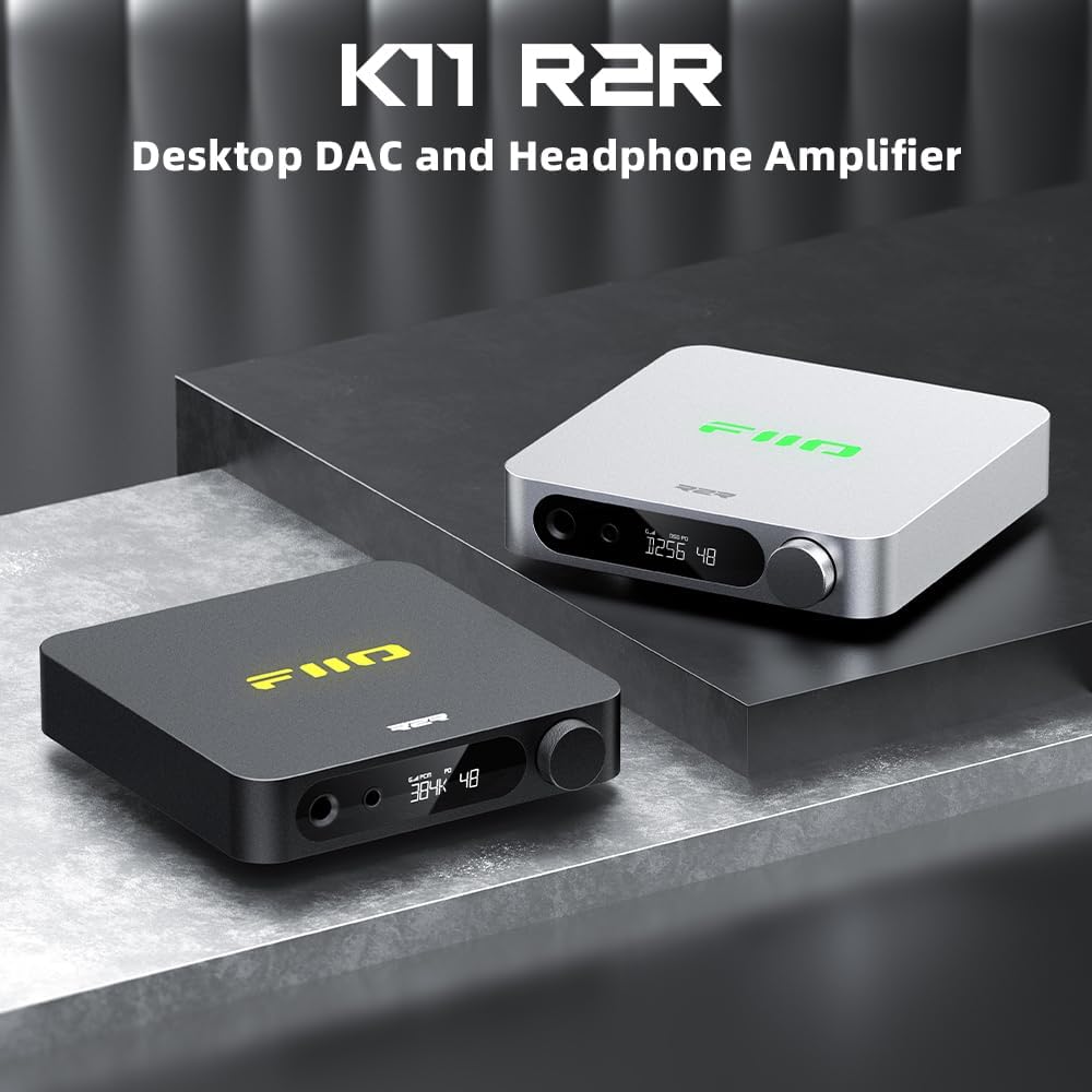 FiiO K11 R2R DAC and Headphone Amplifier for Home Audio or PC - Silver (Like New)