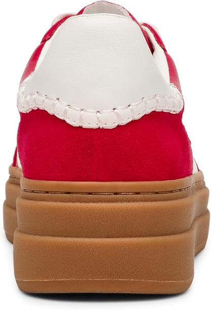 Steve Madden DODG02S1 Women's Lace-Up Dodge Sneaker, Synthetic Rubber Sole (Like New, Damaged Retail Box)
