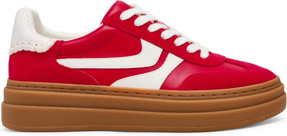 Steve Madden DODG02S1 Women's Lace-Up Dodge Sneaker, Synthetic Rubber Sole (Like New, Damaged Retail Box)