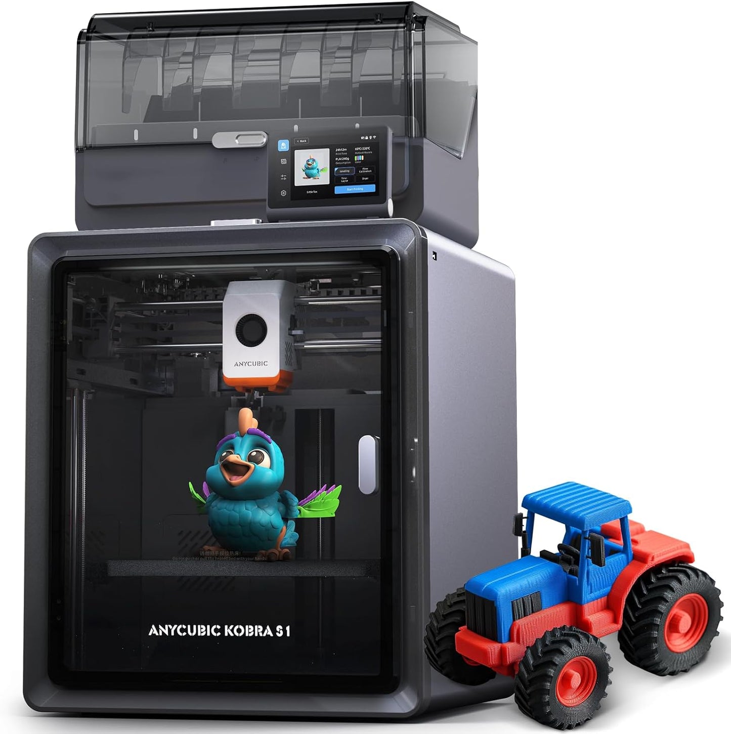 ANYCUBIC Kobra S1 FDM Combo 3D Printer with Auto Calibration fits Computer (Used)