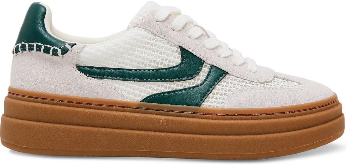 Steve Madden DODG02S1 Lace-Up Dodge Sneaker For Women, Synthetic Rubber Sole (Like New, No Retail Box)