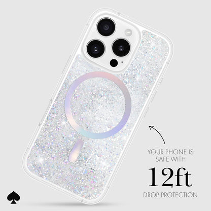 Kate Spade Magsafe Adults Case For Iphone 16 Pro, Liquid Glitter Iridescent (Like New)