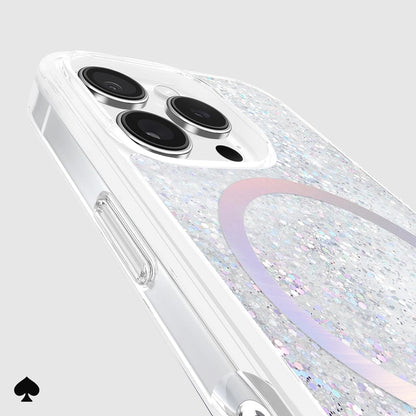 Kate Spade Magsafe Adults Case For Iphone 16 Pro, Liquid Glitter Iridescent (Like New)