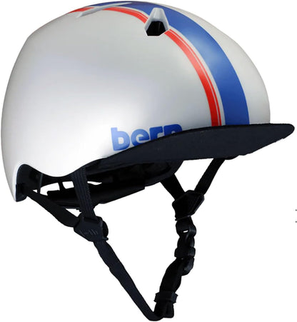 Bern Nino Bike/Cycling Helmet for Kid - Satin White Racing Stripe, X-Small-Small (Used)