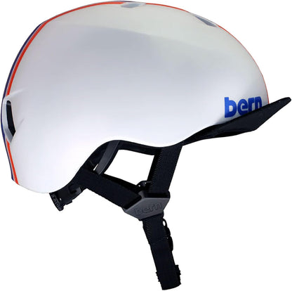 Bern Nino Bike/Cycling Helmet for Kid - Satin White Racing Stripe, X-Small-Small (Used)