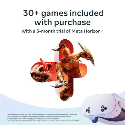 Meta Quest 3S 256GB Standalone Virtual Reality Headsets with 30+ Game for Adult (Like New)