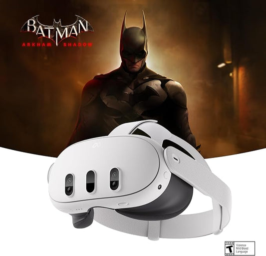 Meta Quest 3 512GB Batman Arkham Shadow VR Headset Controller for Gaming/Fitness (Used)