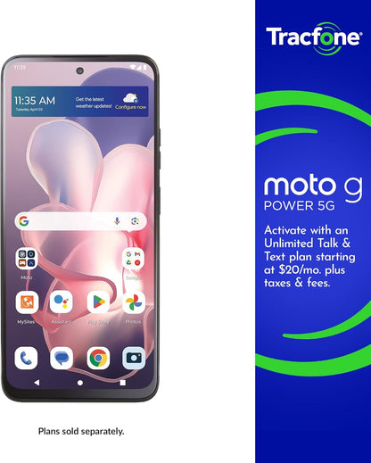Tracfone Motorola Moto G Power 5G 2024 128GB+8GB 6.7" Locked Smartphone, Black (Used)