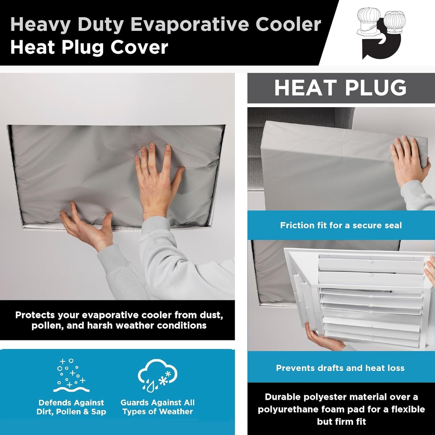 Mr. Bar-B-Q 80053nb Durable Polyester Heavy-Duty Evaporative Air Cooler Cover (Like New)