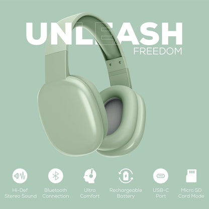 Gabba Goods Vibes Wireless Over Ear Headphones with Noise Reduction - 26 Ohm (Like New)