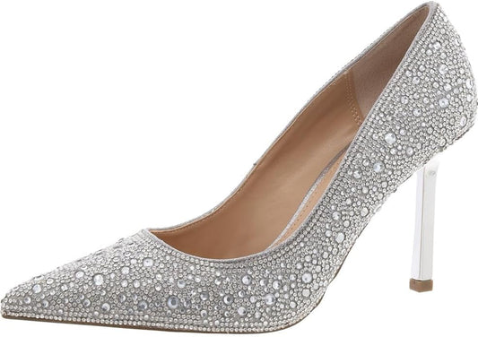 Steve Madden Pull-On Leather Classie Pump for Women, Synthetic Rubber Sole (Like New)