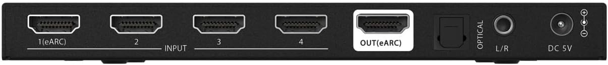BZB Gear BG-8K-HS41A 8K UHD HDMI 2.1 Switcher with Audio De-Embedding, 48 Gbps (Like New)