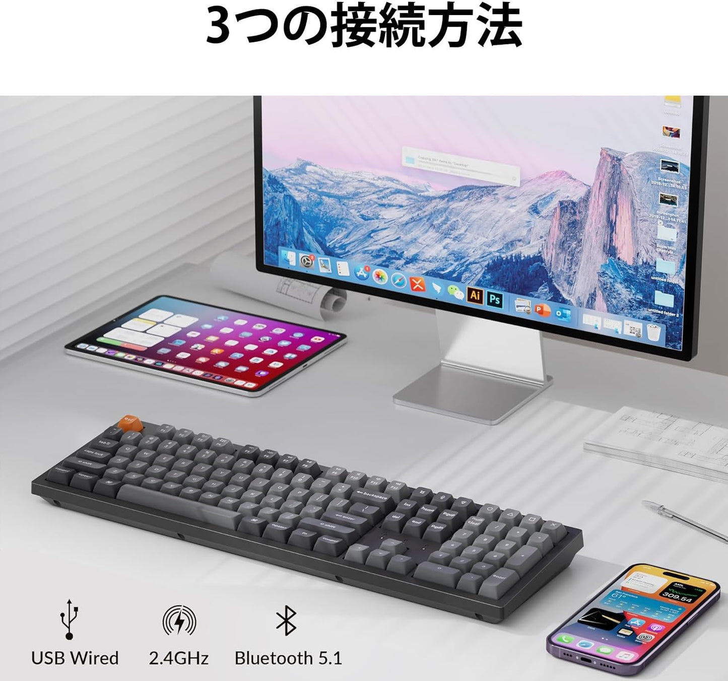 Keychron K10 MAX Programmable Wireless Mechanical Keyboard for Smartphone and PC (Used)