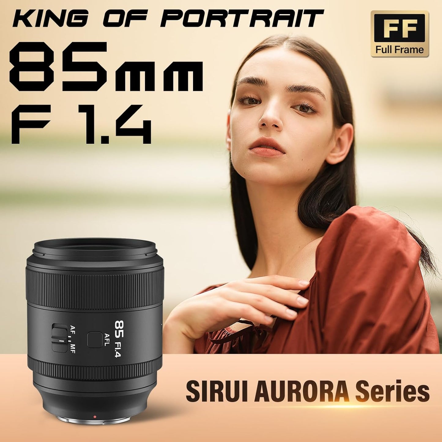 Sirui Aurora 85mm F1.4 Full Frame Auto Focus Portrait Lens for E Mount Cameras (Like New)