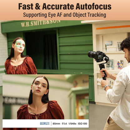 Sirui Aurora 85mm F1.4 Full Frame Auto Focus Portrait Lens for E Mount Cameras (Like New)