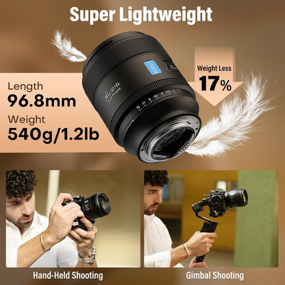 Sirui Aurora 85mm F1.4 Full Frame Auto Focus Portrait Lens for E Mount Cameras (Like New)