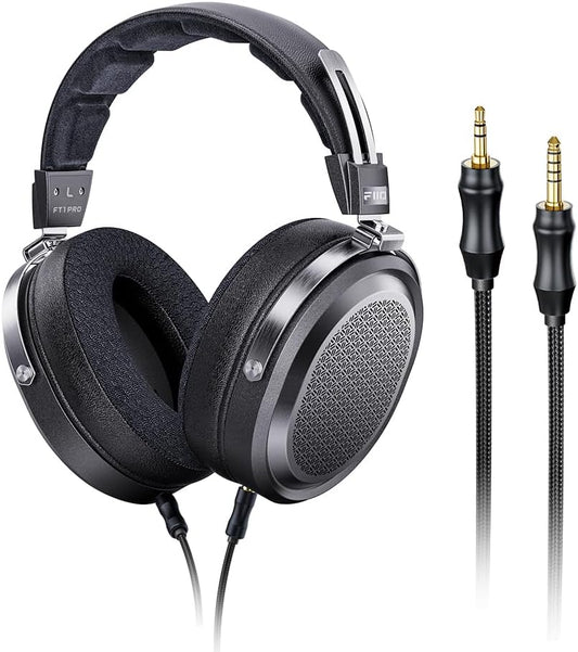 FiiO FT1 Pro Open-Back Planar Magnetic Wired Headphones for Home/Studio, Black (Like New)