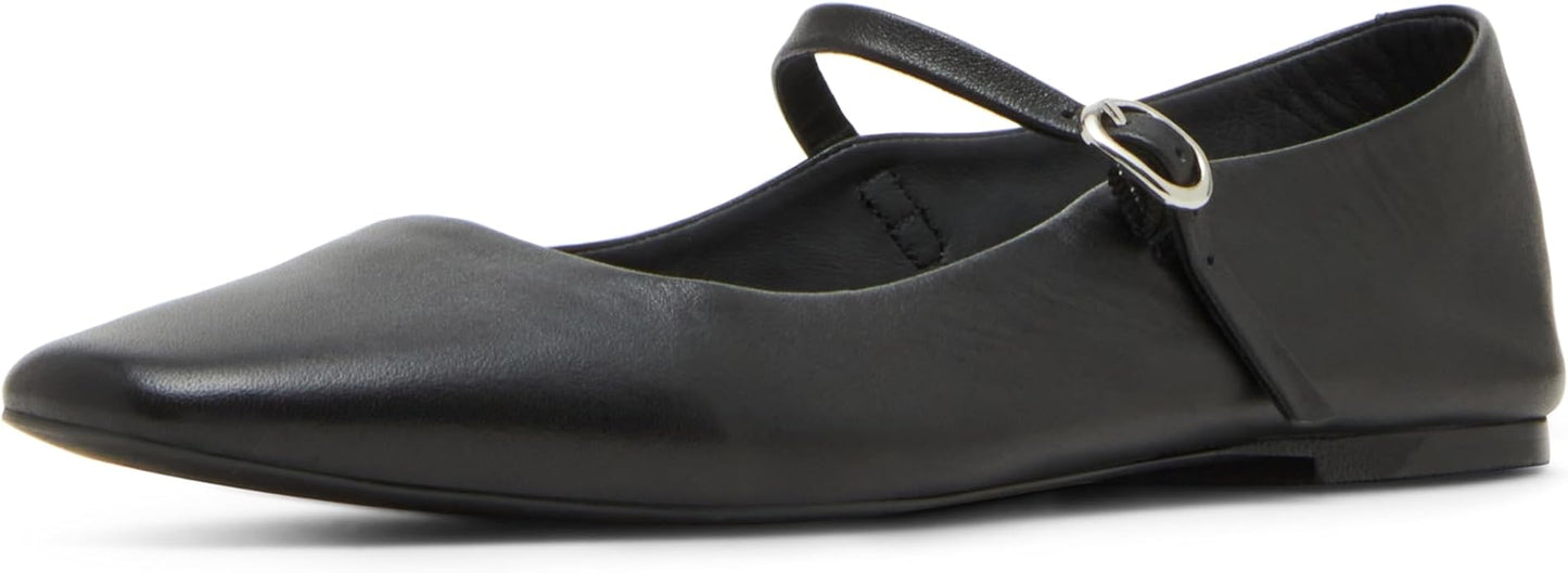 Steve Madden Women's Maple Leather Comfort Style Adjustable Flats Strap Shoe (Used, No Retail Box)