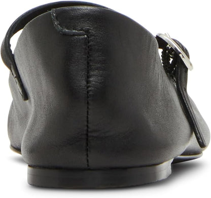 Steve Madden Women's Maple Leather Comfort Style Adjustable Flats Strap Shoe (Used, No Retail Box)
