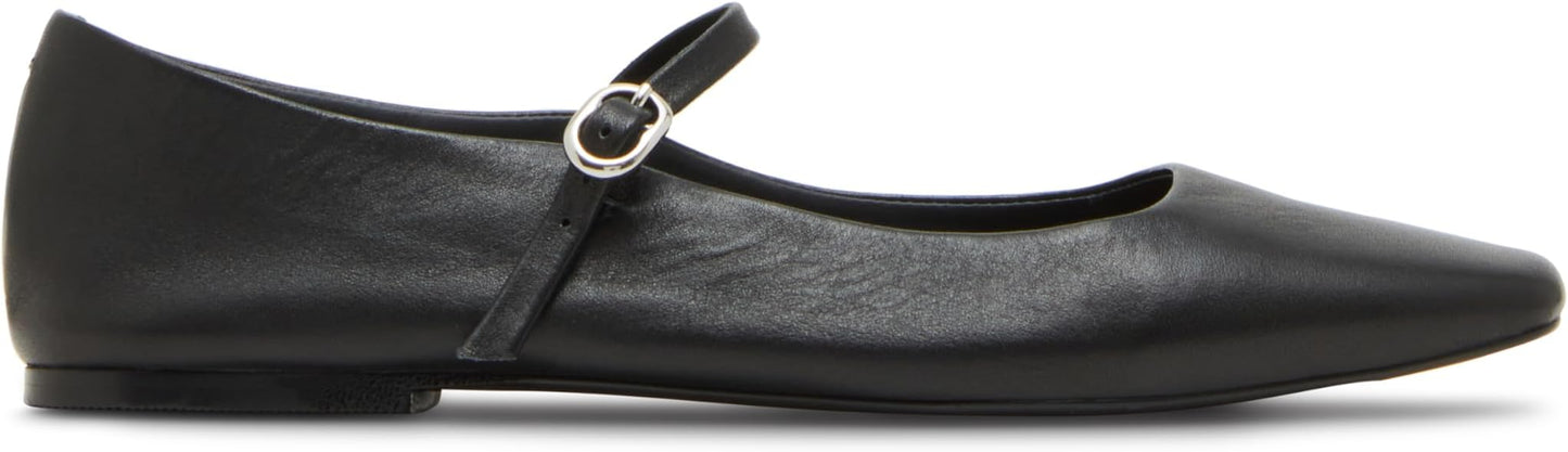 Steve Madden Women's Maple Leather Comfort Style Adjustable Flats Strap Shoe (Used, No Retail Box)