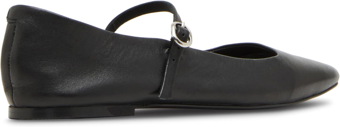 Steve Madden Women's Maple Leather Comfort Style Adjustable Flats Strap Shoe (Used, No Retail Box)