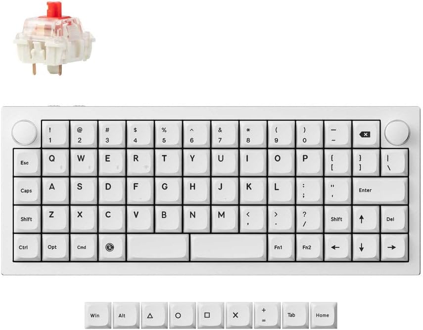 Keychron Q15M-P1 Wireless RGB Mechanical Keyboard Ortholinear 64 Keys – White (Like New)