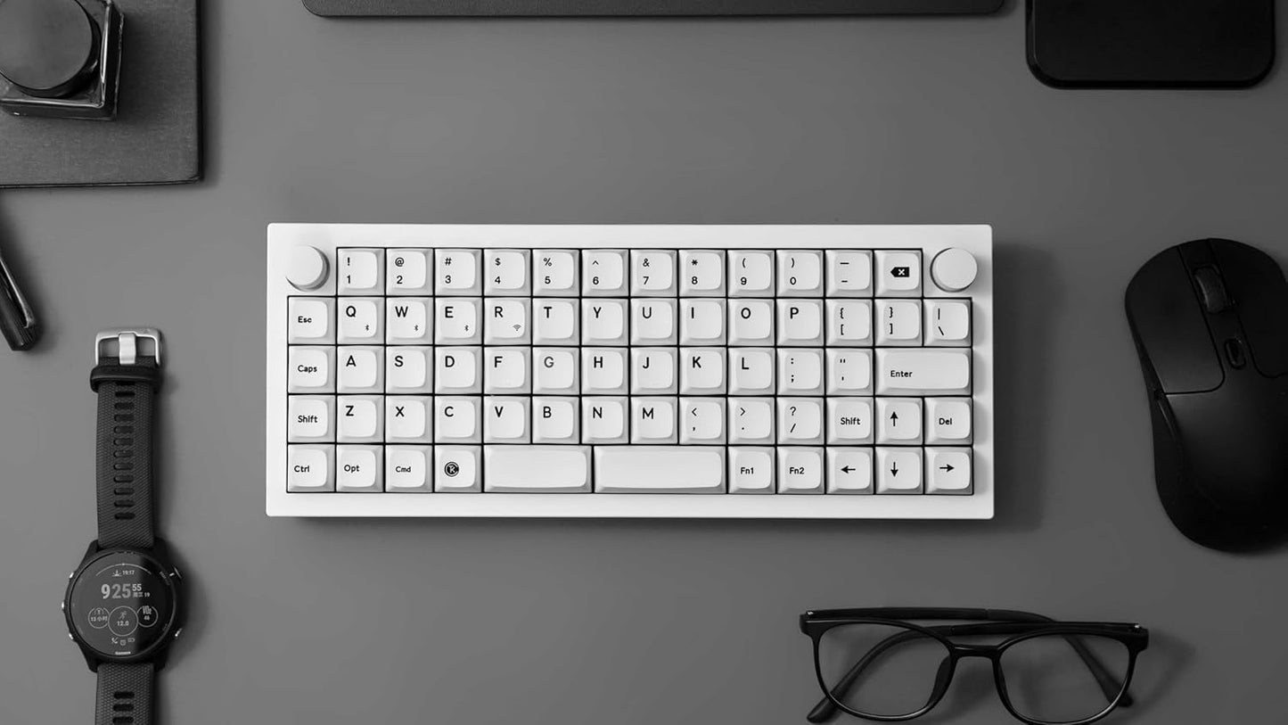 Keychron Q15M-P1 Wireless RGB Mechanical Keyboard Ortholinear 64 Keys – White (Like New)