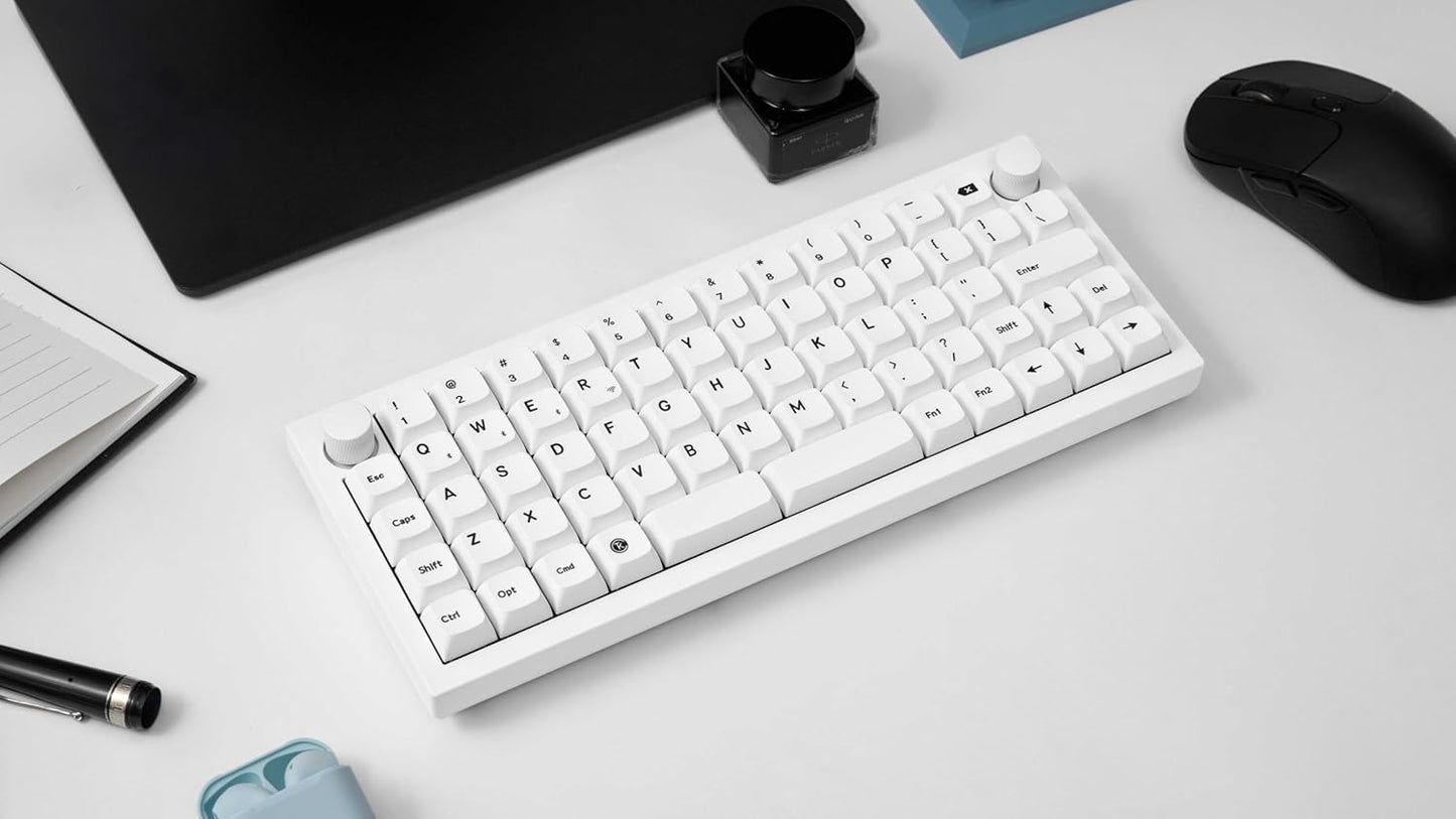 Keychron Q15M-P1 Wireless RGB Mechanical Keyboard Ortholinear 64 Keys – White (Like New)