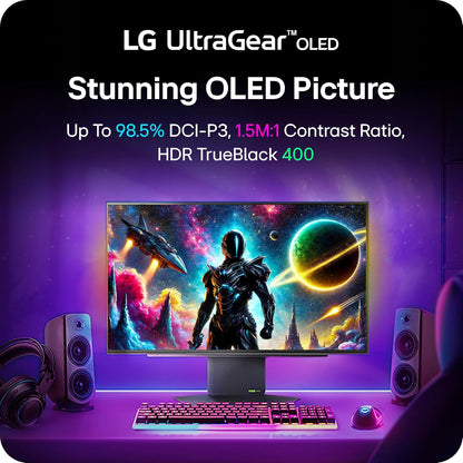 LG UltraGear 27GX790A-B 27" OLED QHD 480Hz Gaming Monitor, DP2.1 G-Sync FreeSync (Used)