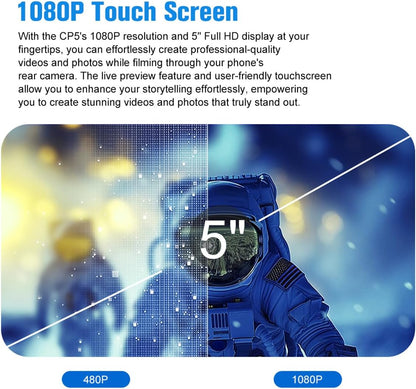 Shimbol CP5 Full HD 5" Touch Screens Rear Camera Selfie Monitor, 3H Battery Life (Used)
