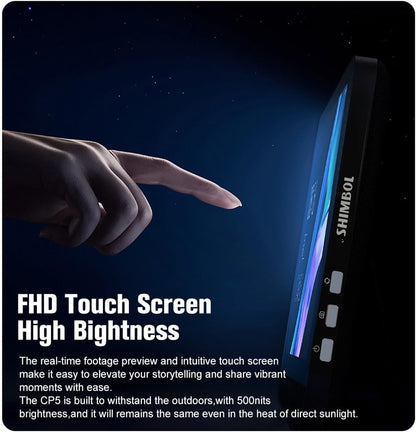 Shimbol CP5 Full HD 5" Touch Screens Rear Camera Selfie Monitor, 3H Battery Life (Used)