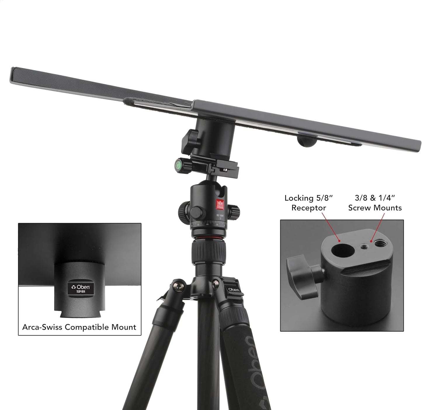 Oben TLSP-1614 Aluminum Tripod and Light Desk Stand Compatible with Laptops (Like New)