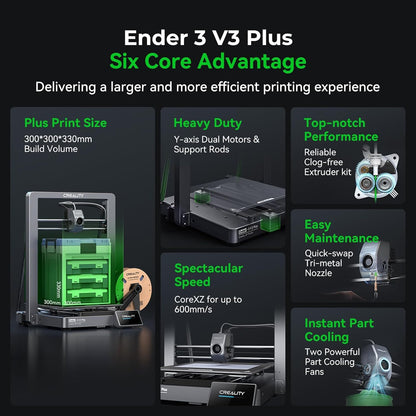 Creality Ender 3 V3 Plus 3D Printer, 600mm/s Speed, Auto Leveling, Direct Drive (Used)