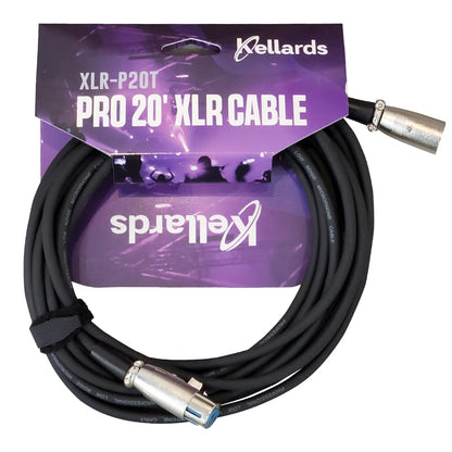 Kellards XLR-P20T Pro 20 Feet Male to Female XLR Microphone Cable with 3 Pins (Like New)