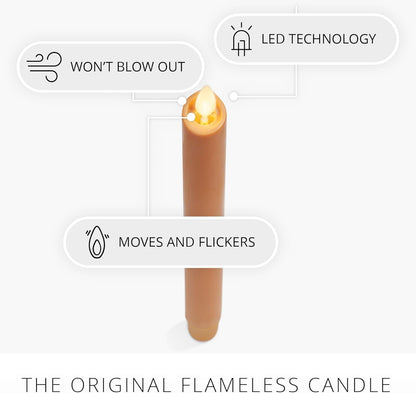 Luminara Flameless Battery Operated Taper LED Candle for Decor - Sunlit Honey (Used)